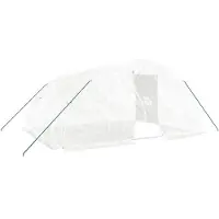 Helloshop26 - Gewächshauszelt für Pflanzen Blumen und Gemüse mit Stahlrahmen 20 m2 5 x 4 x 2,3 m weiß 02_0044557