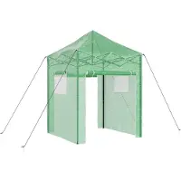 Helloshop26 - Rechteckiges Pop-up-Gewächshaus 200 x 200 x 300 cm faltbar modern grünes Eisen