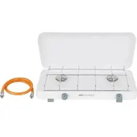 Markenprodukt Zweiflamm-Kocher ''Rumba 2000WZ5'' Fb. weiß mit Deckel/B:500T:250H:80 mm