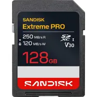 SanDisk Extreme PRO - Flash-Speicherkarte - 128 GB - Video Class V30 / UHS-I - SDXC UHS-I