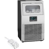 HOMCOM Kommerzielle Eiswürfelmaschine 30 kg/24 H Eismaschine Edelstahl