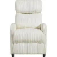 Yaheetech Fernsehsessel Relaxsessel aus Cordstoff mit Verstellbarer Beinablage, Beige