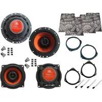 DSX JBL Lautsprecher Set für Opel Zafira A Bj 99-05 Tür vorne hinten Dämmmatte 720 W