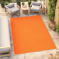 Tapiso Outdoor Teppich MONO Modern Orange Indoor/Outdoor 160 x 220 cm