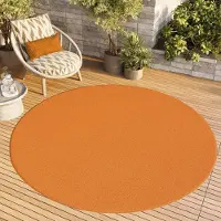 Tapiso Outdoor Teppich MONO Rund Modern Einfarbig Indoor/Outdoor 160 x 160 cm