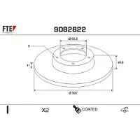 FTE Bremsscheibe COATED RANGE FTE 9082822