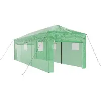 Helloshop26 - Modernes faltbares rechteckiges Gewächshaus für den Garten 290 x 870 x 315 cm grünes Eisen 02_0058863