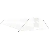 Helloshop26 - Gewächshaus Zelt Pflanzen Blumen Gemüse Unterstand mit Stahlrahmen 72 m2 18 x 4 x 2 m weiß 02_0044625