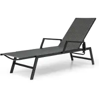Helloshop26 - Liegeliege 167–193 x 59 x 33–93 cm optimaler Komfort 5 Positionen modernes Rattan braun 20_0020162