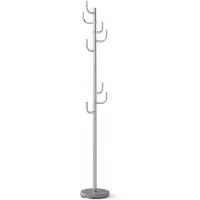 Helloshop26 - Moderne Garderobe 27 x 119/175 cm 8 gebogene Haken platzsparend Kaktus-Design schwarzes Metall