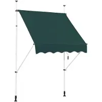 Helloshop26 Läden bannen - - 150x125 cm - Manuel - Höhenverstellbar 200-300 cm - Grün