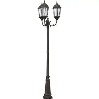 Helloshop26 - Vintage-Gartenleuchte 61 x 53 x 235 cm Bronze-Aluminium verleiht Gartenwegen Eleganz und Sicherheit 02_0058410