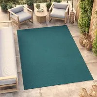 Tapiso Outdoor Teppich MONO Modern Blau Indoor/Outdoor 300 x 400 cm