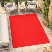 Tapiso Outdoor Teppich MONO Modern Rot Indoor/Outdoor 140 x 200 cm