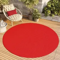 Tapiso Outdoor Teppich MONO Rund Modern Einfarbig Indoor/Outdoor 160 x 160 cm