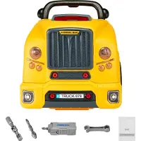 SucceBuy Motorspielzeug 60-teiliges Set für Kindermechaniker, Autoreparatur-LKW, Gelb