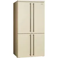 Smeg FQ60CPO6 Side-by-Side Kühlkombination Freistehend 572 l E Cremefarben