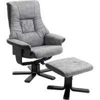 HOMCOM Relaxsessel mit Hocker, Fernsehsessel, Polstersessel mit Liegefunktion