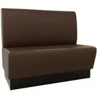 BIG Möbel Gastro Sitzbank Amsterdam | 180 cm breit | Kunstleder Braun | Glatt | Dinerbank