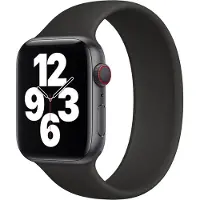 Apple Silikon Solo Loop für Watch | 44/45/46/49 mm - Größe 5 - Schwarz