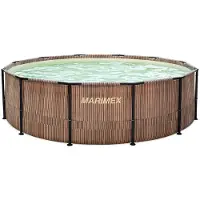 Marimex Florida Pool 4,57x1,32 m mit Skimmer - TEAK-Optik