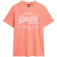 Superdry für Herren. M1012119A Koralle Vintage Fluor T-shirt (M), Lässig, Baumwolle, Kurzarm