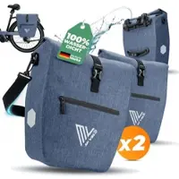 MIVELO 2in1 Fahrradtasche für Gepäckträger „CAPAX“ 20L - Jeansblau - Bestseller,highdemand,oft gekauft