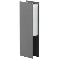 LUCANDE LED-Sockelleuchte Teerk, Höhe 30 cm, anthrazit, IP65