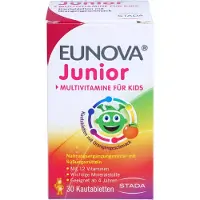 STADA EUNOVA Junior Kautabletten mit Orangengeschmack zur Unterstützung der Gesundheit und Abwehr, 30 St. Tabletten