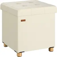 Casaria Sitzhocker mit Stauraum Samt Beige