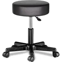 Casaria Verstellbarer Drehhocker - 46/60cm Sitzhöhe - 1 Stück Schwarz