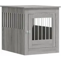 vidaXL Hundekäfig im Möbelstil Grau Sonoma 64,5x80x71 cm Holzwerkstoff
