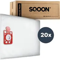 SQOON Staubsaugerbeutel 20 Stück Geeignet für Numatic Henry/James / PPR240, ersetzt Modell 604015, Ersatz-Staubbeutel mit hoher Filtration für optimale Staubaufnahme, langlebig und passgenau