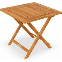Casaria Beistelltisch Holz 46x46x46 cm Vollmontiert Klappbar 80kg Belastbar Stabil Klein Holztisch Gartentisch Klapptisch Terrasse Balkon Garten
