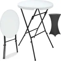 Casaria Stehtisch mit Husse Anthrazit 72 cm Set