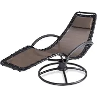 Casaria Gartenliege Liegestuhl Wetterfest Wellness Relaxliege mit Armlehne Kissen Ergonomisch 120kg Belastbar Garten Wohnzimmer Schaukel Stuhl Braun