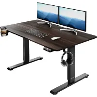 Casaria Zit Sta Bureau ‚Äì Hoogte Verstelbaar Elektrisch - 110x60cm Bruin