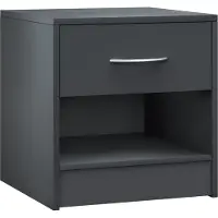 Casaria Nachttisch mit Schublade 41cm Anthrazit
