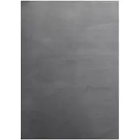Carpetsale24 Teppich Wohnzimmer Einfarbig Grau 80x150 cm - Läufer Waschbar Rutschfest Kurzflor Extra Weich für Schlafzimmer Küche Flur