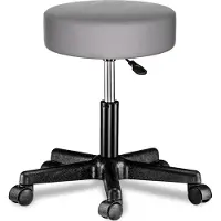Casaria Rollhocker Arbeitshocker - | 56 x 56 x 46-61 cm | Grau - Drehbar und verstellbar