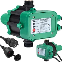 Monzana Druckschalter Wasserpumpe mit Kabel 10 Bar Trockenlaufschutz Pumpensteuerung Hauswasserwerk Druckwächter Gartenpumpe Drucktaster