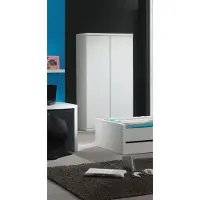 Vipack Kleiderschrank Lara 2 grifflose Türen - weiß