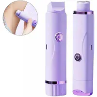 Slyrun Elektrischer Damen Rasierer & Intimtrimmer,2-in-1 Doppelkopf Haarentferner mit Keramik-Klinge,Sanfter Ladyshaver für Bikinizone & Körper,USB-Wiederaufladbar & Wasserdicht