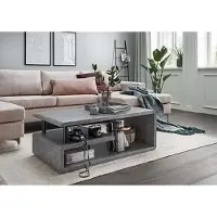 Freiraum Couchtisch >5052-30.05< in Grau Stein Optik, MDF - 110x42x60cm (BxHxT)