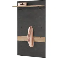 Die Möbelfundgrube Wandgarderobe Paneel anthrazit Artisan Eiche 80 cm - BRISTOL