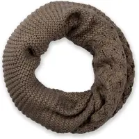 StyleBREAKER Strickschal "Strick Loop mit Mustermix", Damen, grau (taupe), Obermaterial: 100% Viskose CV., Modisch, Modetücher Strickschal