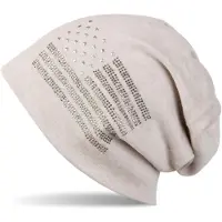 StyleBREAKER Beanie "Beanie mit USA Flagge aus Strass" 1 Stk.