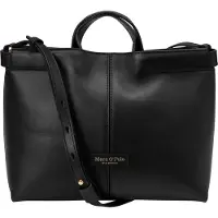 Marc O'Polo Handtasche Umhängetasche Tilla Leather Crossbody Bag Black schwarz