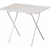 Gartentrends Campingtisch >Scherentisch< in weiß, Stahl pulverbeschichtet - 80x63x60 (BxHxT)