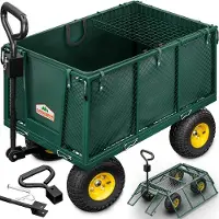 Deuba Transportwagen - Bollerwagen - Gartenkarre mit Plane 550kg